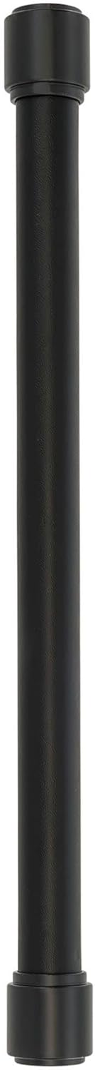 Signature Hardware 954064-12 Lazzara 12 Inch Center to Center Black Leather Appliance Pull - Matte Black