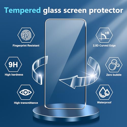 Fitudoos Beschermfolie van gehard glas voor Xiaomi 17T Pro, 3 stuks + cameralensbescherming [3 stuks], [9H hardheid] [krasbestendig].