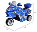 Kids Motorcycle - 3-Wheel Ride on Toy with Reverse, Sounds, and Headlights - 6V Electric Motorcycle for Kids Ages 3 to 6 by Lil' Rider (Blue)