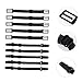Healvian 10pcs Adjustable Mask Extenders and Nonslip Straps Flexible Ear Straps for Comfortable Wear Multipurpose Use for Masks and Underwear Black