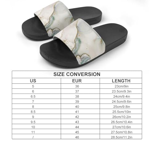 Blue Gold Art Ink Marble PVC Slippers Sandals for Women Men Open Toe Soft Cushioned Non-Slip Sandal for Indoor Outdoor2