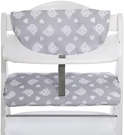Hauck Alpha+ Highchair Pad Deluxe, Minnie Mouse Grey - Highchair Cushion, Soft Fabric, Machine Washable