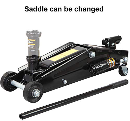 Torin A94117B Blackjack Hydraulic Trolley Service/Floor Jack With Extra Saddle (Fits: Suvs And Extended Height Trucks): 3 Ton (6,000 Lb) Capacity, Black #TOP2