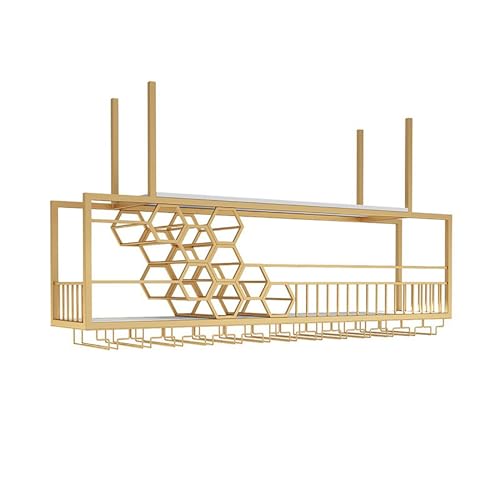 Suspension Industrielle Rustique Étagère Murale et Support de Verre