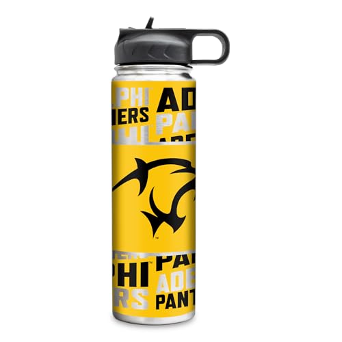 Rico Industries NCAA Adelphi University Panthers Standard 22oz Stainless Steel Tumbler with Lid - Great For Coffee, Tea, Water or Cocktails