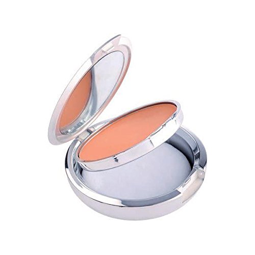 Poudre compacte ParisAx de texture fine beige doré avec sa houppette - 2