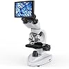Laboratory Optical Microscope, 6000-20000 X Student Teaching Microscope, Electronic Eyepiece Connected to Computer, Can Be Matched with Display Screen,20000X-B