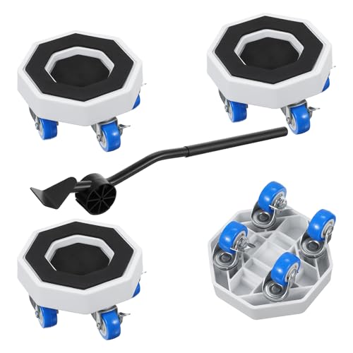 Afcabakila Upgrade Furniture Sliders, Furniture Movers with Wheels, Furniture Lift Mover Tool Set with 360° Rotatable Wheels, Furniture Dolly for Moving Heavy Duty Sofa, Bed, Load Capacity Up to 750lb