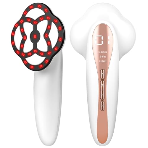 Aolso 3 en 1 Masajeador De Grasa, Masajeador Anticelulitico Reductor, Masajeador Corporal Eléctrico EMS con 6 Cabezales de Masaje, 3 Modos para Cintura, Abdomen, Brazos, Glúteos y Piernas