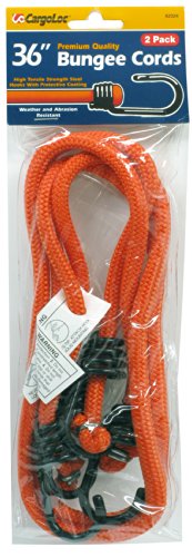 CargoLoc 62324 Bungee Cords with High Tensile Steel Hooks, 36-Inch, Orange