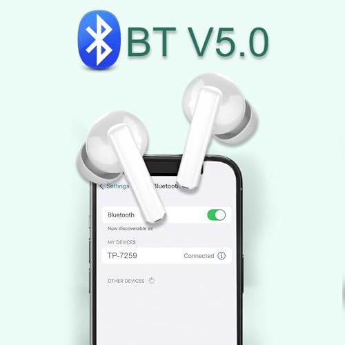 Image of TP TROOPS Buds Truly Wireless Earbuds with 28H of Playtime, Quad Mic with ENC, Instacharge(10 min=200 min), 10mm Driver,Low Latency, BT v5.0