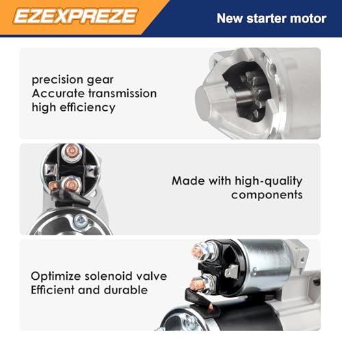 Image of Ezexpreze 19133 New Starter Compatible with Dodge Nitro 3.7L 2010 2011 Compatible with Jeep Liberty 3.7L V6 2010 2011 2012 10 11 12 04801854AA 4801854AA M000T32972 M000T32972ZC SMT0431 41048191