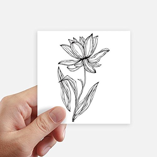 Autocollant fleur de lotus carré 10cm DIYthinker pour ordinateur et mur x8 - 2