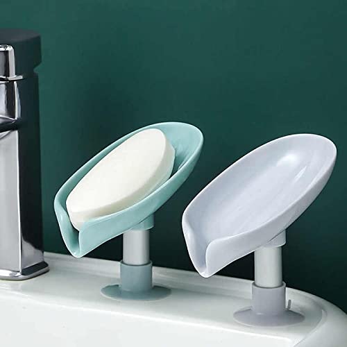 1 Pack Suction Drain Soap Tray, Soap Holder Leaf-Shape Self Draining Soap Dish Holder, Suction Cup Creative soap Box, for Bathroom, Kitchen, Bathtub, Wash basins (Multicolor) (B0B1QLR9FM) Amazon Price History, Amazon Price Tracker