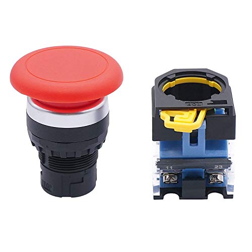 Image of TWTADE / 110-220VAC LED Auto Display Digital Counter 0-999999 6 Digits + Red Mushroom Momentary Switch Push Button 10A 440V 1NO 1NC