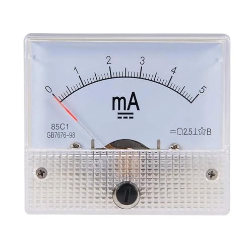 Ampèremètre analogique 85C1 de tableau DC 0-3mA pour mesure micro-courant
