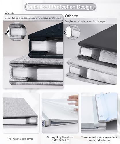 image for Popotop Photo Album Self Adhesive Scrapbook Album for 4x6 5x7 8x10 Pic