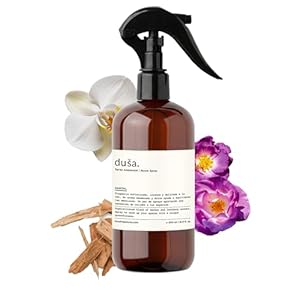 Dusa Santal Room Spray – 16.9 fl oz – Ultimate Home Fragrance, Bed Room Essentials & Soothing Fabric – Natural Air Freshener & Linen Mist for Home – Eco-Friendly Odor Eliminator w/Aromatherapy