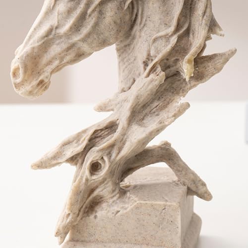 Estatua Texturizada Cabeza de Caballo de Resina 11.6 in miniatura 5