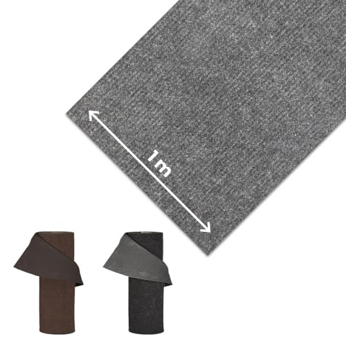 OLIVO.shop Passatoia Antiscivolo Ingresso al Metro Tappeto Moquette Multiuso Tappeto Ingresso Interno Esterno Rotolo Tappeto Corsia Effetto Moquette al Metro TRAFFIC GRIGIO (1x1 MT)