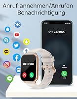 Smartwatch mit Telefonfunktion,Smartwatch für Damen Herren 1.85'' HD Screen – Ansicht 2