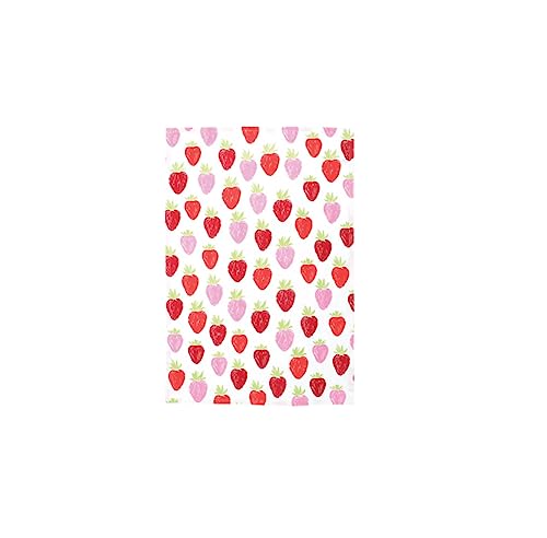 MÜkitchen Designer Print Cotton Tea Towel | Oversized Kitchen Tea Towel for Cleaning and Drying Dishes | Machine Washable & Reusable | Strawberry