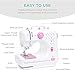 Best Choice Products Compact Sewing Machine, 42-Piece Beginners Kit, Multifunctional Portable 6V Beginner Sewing Machine w/ 12 Stitch Patterns, Light, Foot Pedal, Storage Drawer - Pink/White