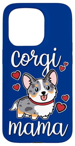 Funny Kawaii Mama Mom Cardigan Blue Merle Corgi Lover �X�}�z�P�[�X iPhone 15 Pro �p