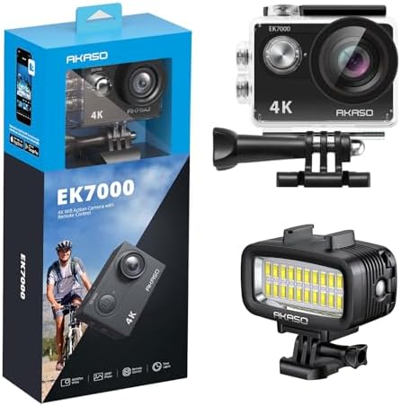 AKASO EK7000 Action Camera and Underwater Light