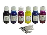 ND Brand 6 X 100ml Professional True Color Sublimation Ink Refills for Epson Artisan 1430, 50, 837,730 1400 Printers (for Sublimation Printing only)