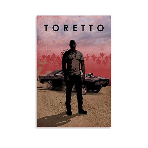 Poster de film Fast And Furious Dominic Toretto sur toile - Décoration murale moderne pour chambre à coucher - 20 x 30 cm Cover