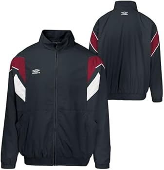 Umbro Jaqueta masculina padrão relaxada, Iron GATE/RED Dahlia