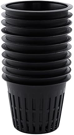 Miniatura 4 de POCREATION 10 macetas de malla, macetas de estanque acuático, cesta hidropónica para lirio y otras plantas acuáticas (negro, suministros de