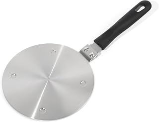 Wärme-Diffusorplatte für Gas-Elektronikherd, NISPOTDOR Kochfeld-Wärmediffusor, Kochen, Induktion, Adapter, Dimmerplatte mit abnehmbarem Griff für Milch, Kaffee, Kochgeschirr, 20,1 cm…