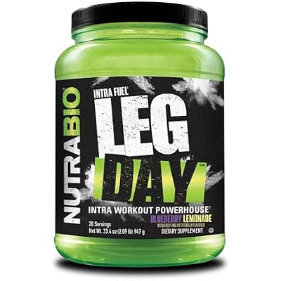 مسحوق NutraBio Leg Day Intra Workout مكمل الكربوهيدرات المتقدم مع مجموعة الدكسترين والإلكتروليتات مسحوق الكربوهيدرات مع EAAs/BCAAs الدكسترين الحلقي لعصير الليمون التوت للأداء، 20 حصة