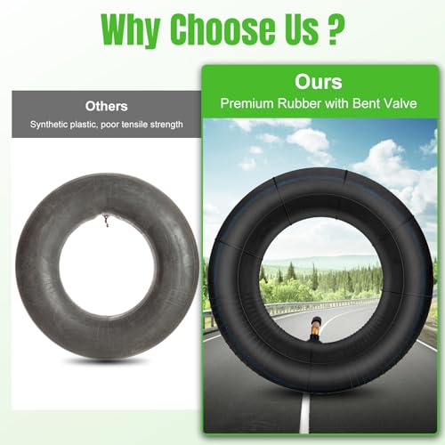 200x50" Inner Tubes, 2 Pack Heavy Duty Replacement Electric Scooter Tire Inner Tube Compatible with Razor E100, E150, E200, Power Core E100, Dune Buggy, ePunk, Crazy Cart, PowerRider 360, eSpark