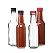 24 Pack - 5 Oz Hot Sauce Woozy Bottles, Small Empty Glass Bottles with RED Caps and Drip Dispensing Tops for Salsa, Pepper, Vinegar, Hot Sauce, Pepper Sauce, By Premium Vials