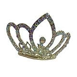 Fityle Small Crown Mini Tiara with Comb Hair Clip Rhinestone Wedding Pageant Banquet Prom Party Costume Prop - Rose Gold, 4.7 x 4.3 x 3 cm