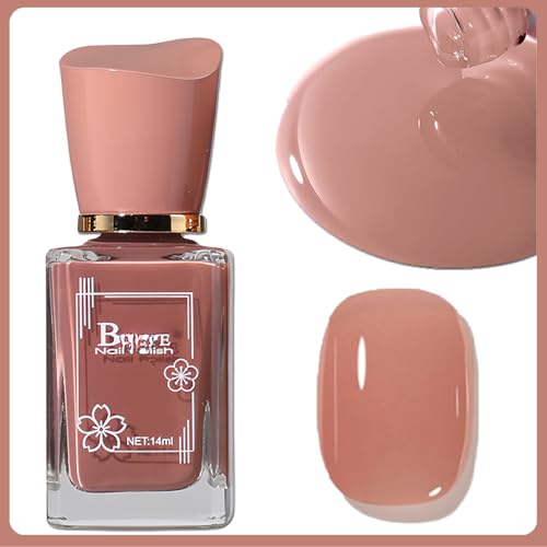 Nude Pink Nail Polish No UV Light Needed-Air Dry Pink Nude Nail Polish Non Gel-Non Toxic Nude Pink Polish for Women & Girls, 14ML, Cruelty Free Alternate view