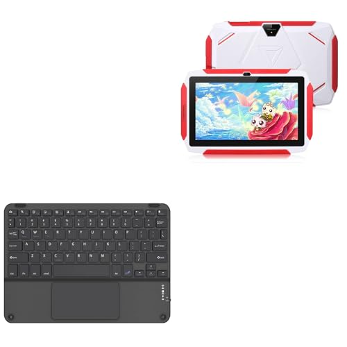 Image of BoxWave Keyboard Compatible with Excelvan Q98 - SlimKeys Bluetooth Keyboard with Trackpad, Portable Slim TouchPad - Jet Black