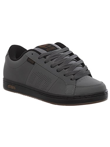 Etnies Kingpin - Skate Cupsole Iconique, Construction Renforcée, Confort Coussiné, Baskets du Quotidien - Grey/Black/Gold - 43