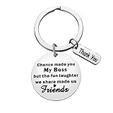 Boss Gift Keychain Retirement Gift Leader Gifts Thank You Gift for Boss Supervisor Mentor Leader Chance Made You My Boss Keychain for Bosses Day Leaving Moving Goodbye Farewell Gifts Office Gifts