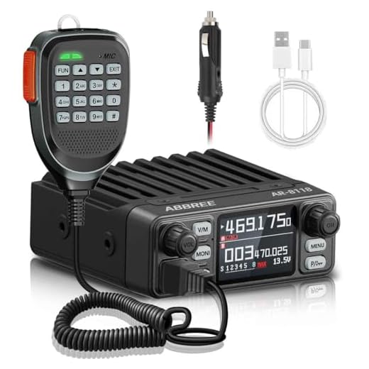 GMRS Mobile Radio,25W Long Range GMRS Repeater Capable Base Two Way Radio NOAA Emergency 200 Channels with Programming Cable,Cigar DC Adatper,VOX,Dual PTT,for Car,Truck,Off Road Overlanding Gear
