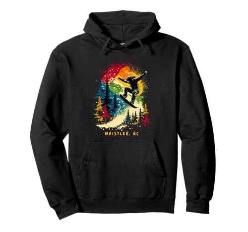 Whistler BC Canada Snowboarder Snowboarding Resort Pullover Hoodie
