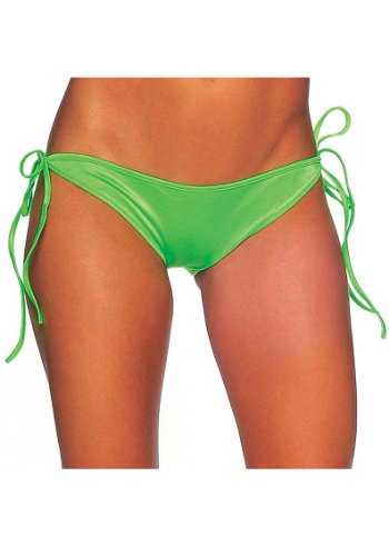 Bodyzone Women's Tie Side Scrunch Bottom, Neon Green, One Size #TOP21