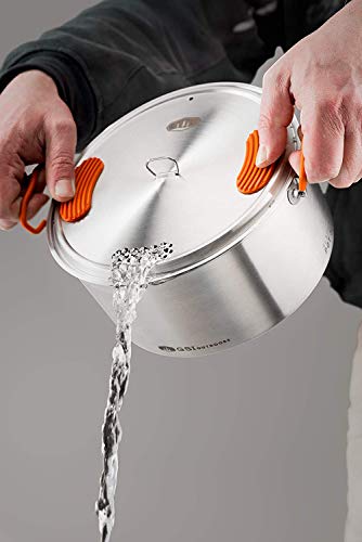 Gsi Outdoors Glacier Stainless Steel Base Camper - Medium - 3 Pieces Cookset - Compact, & Durable Pot Pan For Camping #TOP4