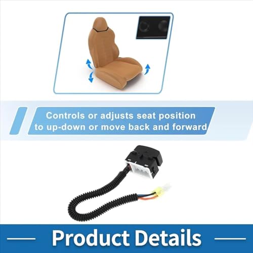 Interrupteur de siège électrique Dodge RAM robuste pour inclinaison précise de dossier - 3