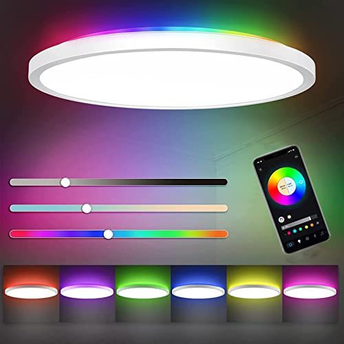 Luminária Led Inteligente WiFi, Redonda de Embutir 24W 2700-6500K LED, compatível com Tuya APP/Alexa