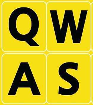 English US Large Letters Yellow Keyboard Stickers