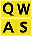 English US Large letters YELLOW keyboard stickers
